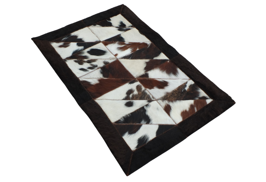 Rectangle Patchwork Area Rug - Bison Edge 2'x3' - Tricolor