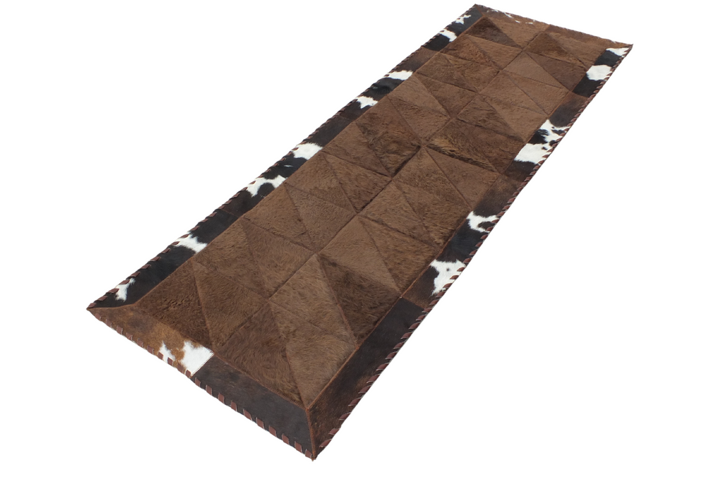 Rectangle Patchwork Area Rug - Bison Center 2'x6' - Tricolor