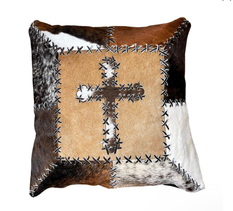 Cowhide Pillow Cover - Patchwork Crossover