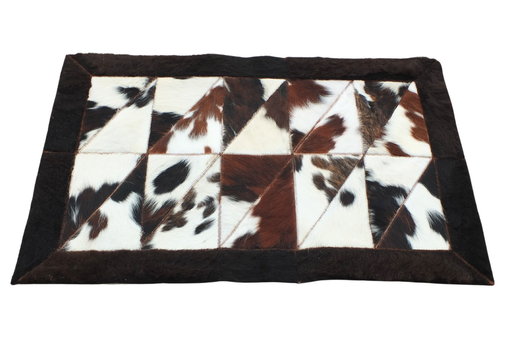 Rectangle Patchwork Area Rug - Bison Edge 2'x3' - Tricolor