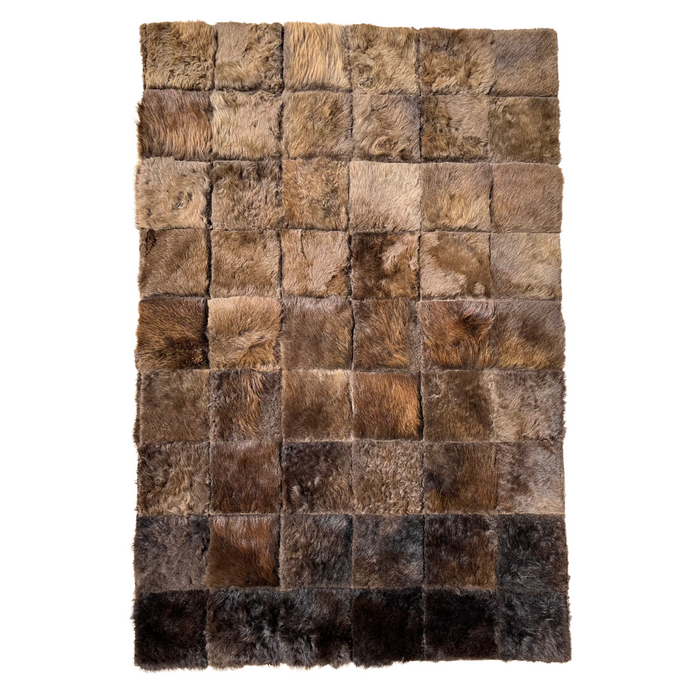 Bison Rectangle Patchwork Area Rug - 4’x3’