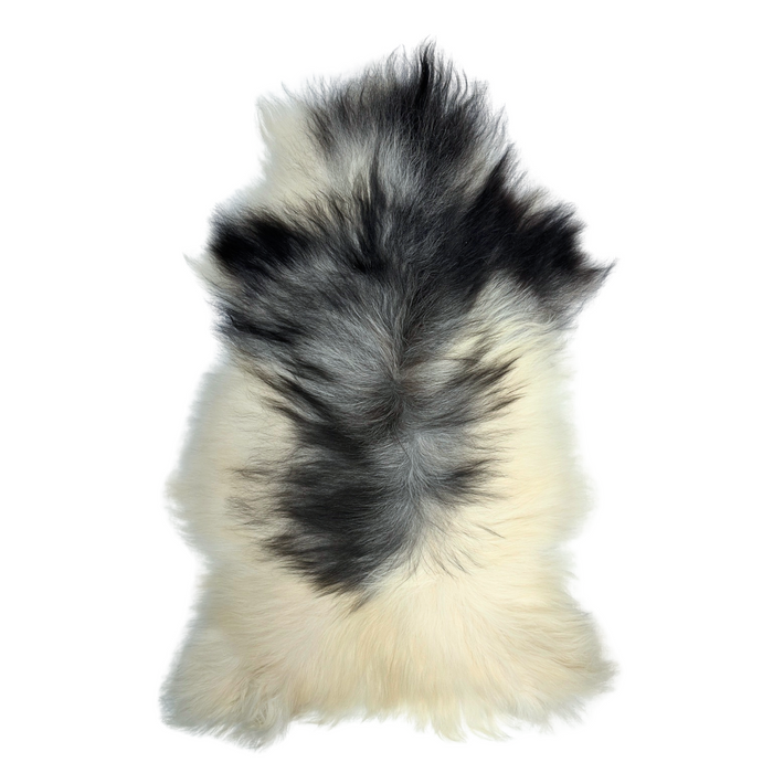 Black and White Icelandic Sheepskin