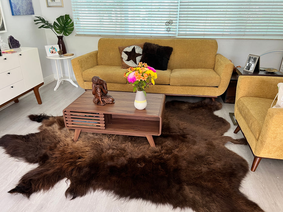 Buffalo / Bison Rug  Hide - Deluxe - LARGE - 004