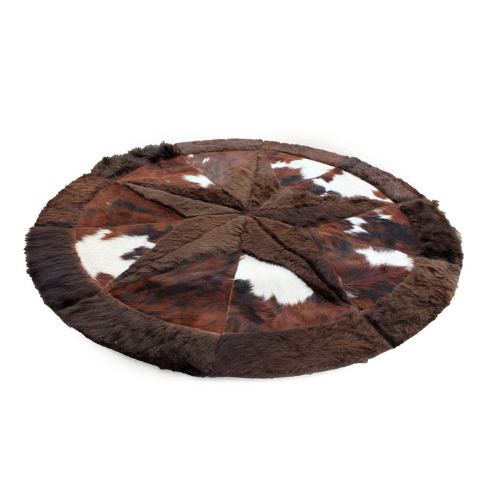 Round Western Rug - Bison Star & Edge 72"