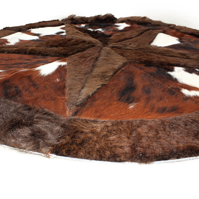 Round Western Rug - Bison Star & Edge 72"