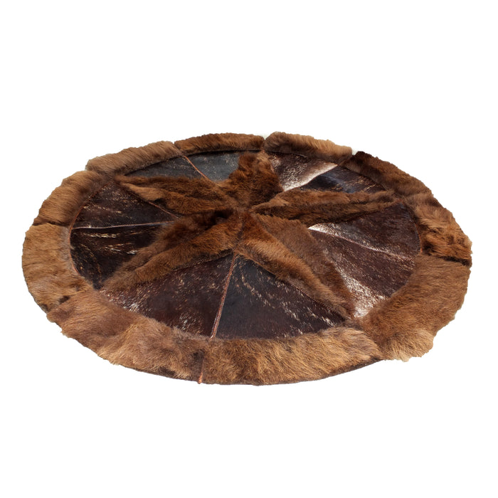 Round Western Rug - Bison Star & Edge 72"