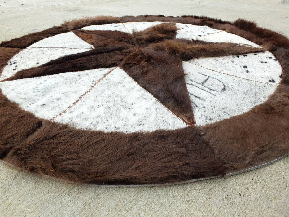 Round Western Rug - Bison Star & Edge 60"