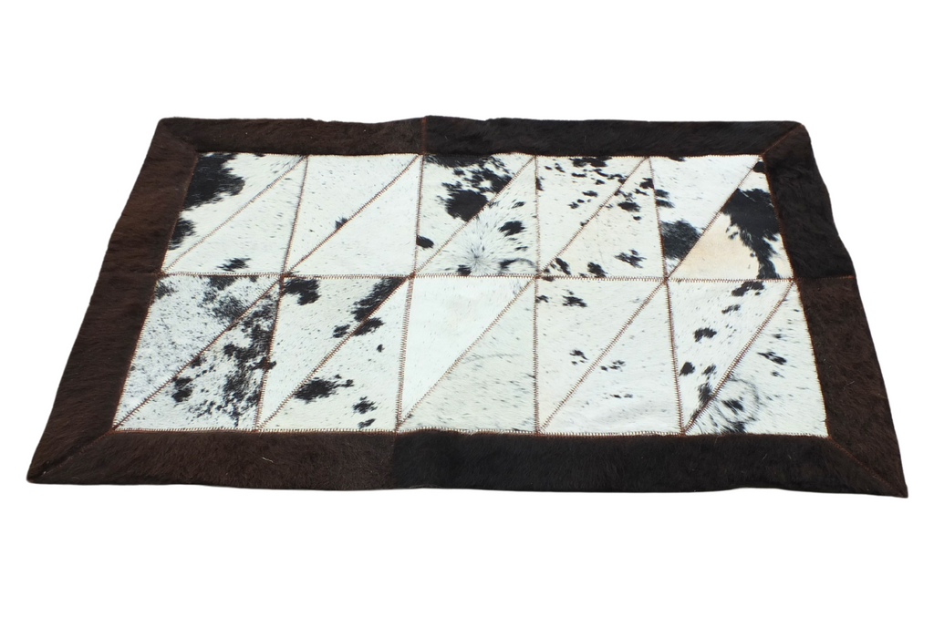 Rectangle Patchwork Area Rug - Bison Edge 2'x3' - Tricolor Light