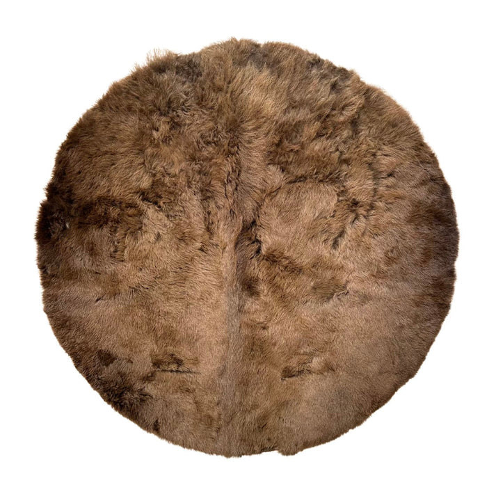 round-bison-hide-rug