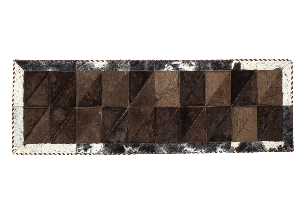 Rectangle Patchwork Area Rug - Bison Center 2'x6' - Tricolor