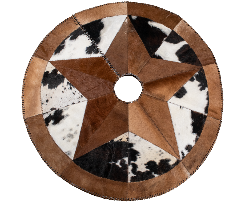 Cowhide tree skirt best sale